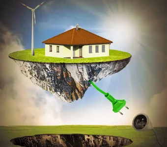 Immobilie erzeugt eigenständig Strom durch erneuerbare Energien