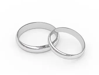 Abbildung von zwei Silber-Ringen
