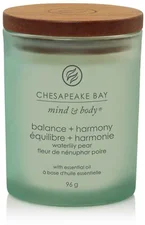 Chesapeake Bay Candle Balance & Harmony (Waterlily Pear) 96g