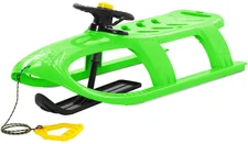 vidaXL Sleigh with Steering Wheel green 102,5 x 40 x 23 (93726)