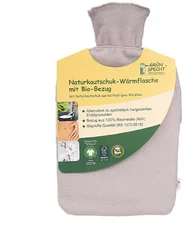GRÜNSPECHT Naturprodukte Naturkautschuk-Wärmflasche mit Bio-Bezug