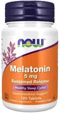 Now Foods Melatonin 5mg verzögerter Freisetzung Tabletten (120 Stk.)