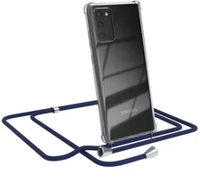 Eazy Case Handykette kompatibel mit Samsung Galaxy Note 20 Kette, Handyhülle mit Umhängeband, Handykordel, Schutzhülle, Kette, Silikonhülle, Silikon Cover, Blau