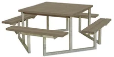 Plus A/S Twist Sitzgruppe Picknicktisch Kiefer-Fichte 204 cm graubraun