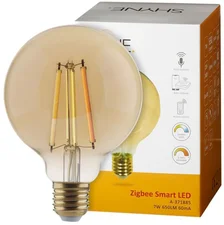 SHYNE Smartes ZigBee LED Leuchtmittel E27, amber, tunable white, Globe - G80, 7W, 650 Lumen, 1er-Pack transparent