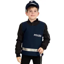Fries Kinder-Kostüm Polizei-Weste blau 116