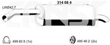 ERNST Endschalldämpfer für FORD Fiesta VI (314084)