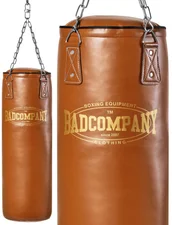 Bad Company Retro Boxsack aus Kunstleder mit Stahlkette gefüllt 100 x 35 cm (314461)