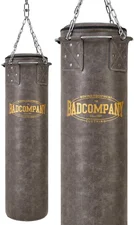 Bad Company Vintage Boxsack Kunstleder mit Stahlkette und Metallring gefüllt 180 x 35 cm (337361)