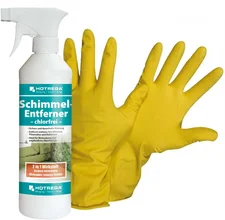Hotrega Schimmel Entferner chlorfrei 500 ml SET + NITRAS Handschuhe Gr. 10