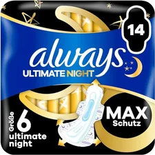 Always Ultra Ultimate Night Binden mit Flügeln Extra Lang (14 Stk.)