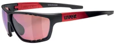 Uvex sportstyle RXd 4006 black matt/red/colorvision outdoor lens - litemirror blue