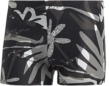 Adidas Floral Graphic Boxer-Swimming Trunks Black/White (HZ1195)