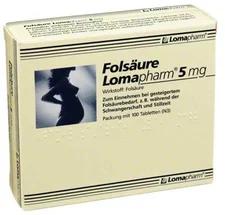 Lomapharm Folsaeure Lomapharm 5 mg Tabletten (100 Stk.)