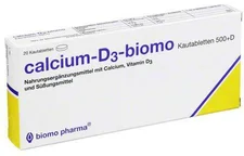 biomo Calcium D 3 Kautabletten 500 + D (20 Stk.)