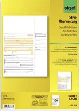 sigel ZV570 PC-SEPA-Überweisung, 100 Blatt