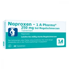 1A Pharma Naproxen 250 mg bei Regelschmerzen Tabletten (20 Stk.)