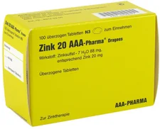 AAA-Pharma Zink 20 Dragees (100 Stk.)