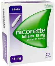 Nicorette Inhaler 15 mg Patronen + Mundstück (20 Stk. + 1 Stk.)