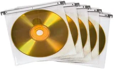 Hama 51176 CD/DVD Doppel-Schutzhüllen (50er-Pack, weiß)