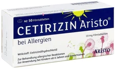 Aristo Pharma Cetirizin Aristo bei Allergien 10 mg Filmtabletten (50 Stk.)