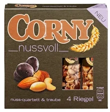 Corny nussvoll Nuss-Quartett & Traube (4er-Packung)