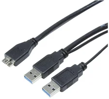 LogiLink USB Y Stromkabel, 0,6m (CU0071)