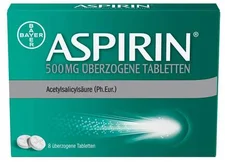 Bayer Aspirin 500 mg überzogene Tabletten (8 Stk.)