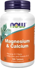Now Foods Magnesium & Calcium Tabletten (100 Stk.)