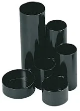 Wedo Köcher Junior-Butler ABS-Kunststoff rund 6 Fächer schwarz