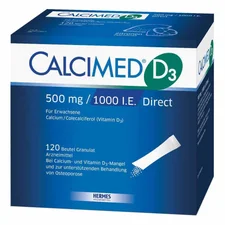 Hermes Arzneimittel Calcimed D3 500 mg/1000 I.E. Direct Granulat (120 Stk.)