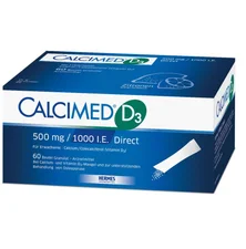 Hermes Arzneimittel Calcimed D3 500 mg/1000 I.E. Direct Granulat (60 Stk.