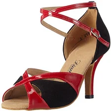 Diamant Dance Shoes 141-058 black/red