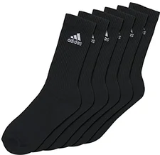 Adidas 3-Streifen Crew Socken 6er Pack schwarz (AA2295)