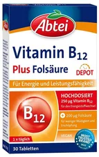 Abtei Vitamin B12 + Folsäure Tabletten (30 Stk.)