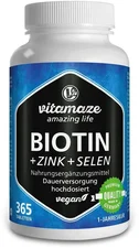 Vitamaze Biotin 10mg hochdosiert + Zink + Selen Tabletten (365 Stk.)