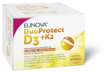 Eunova Duoprotect D3 + K2 2000 I.E. Kapseln (90 Stk.)