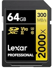 Lexar Media Professional 2000x SDXC 64GB (SD64GCE2000AMZN)