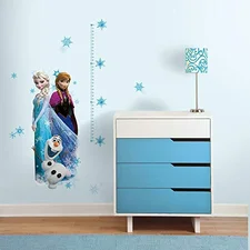 RoomMates Wandsticker Messlatte Die Eiskönigin Elsa (20 Teile) blau