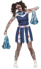 Smiffys Zombie Cheerleader Blue 45614