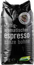 dennree Espresso kräftig-aromatisch, ganze Bohne (1 kg)