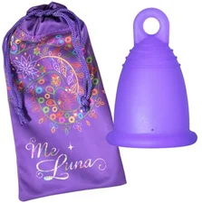 Me Luna Menstruationstasse Sport - Ring - Blau-Violett - Größe S