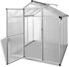 vidaXL Aluminum greenhouse 43555