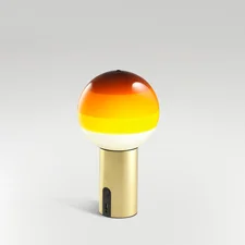 Marset Dipping Light Portable LED Akkuleuchte Messing gebürstet amber