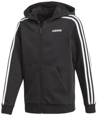 Adidas Essentials 3-Stripes Hooded Jacket Kids black/white/black (DV1823)