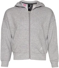 Adidas Must Haves 3-Stripes Hooded Jacket Kids medium grey heather/white (ED4627)