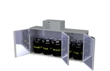 hefa Fasskühler FK 5.3 Typ 1 H steckerfertig verzinkt für 5 Fässer 50 Liter zerlegbar 3-türig