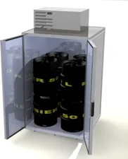 hefa Getränkekühler MiniMax 2 Typ 3 H steckerfertig Edelstahl (WS 1.4016) für 8 Fässer 50 Liter zerlegbar