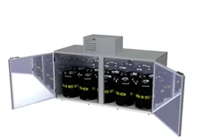 hefa Fasskühler FK 10.2 Typ 1 H steckerfertig verzinkt für 10 Fässer 50 Liter zerlegbar 2-türig