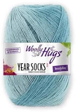 Woolly Hugs Year Socks August